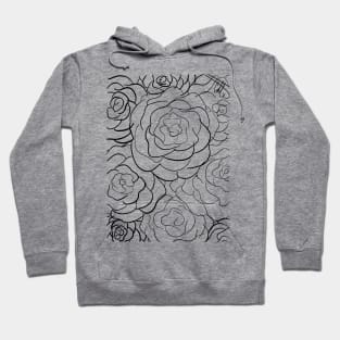 Rose Pattern Transparent Hoodie